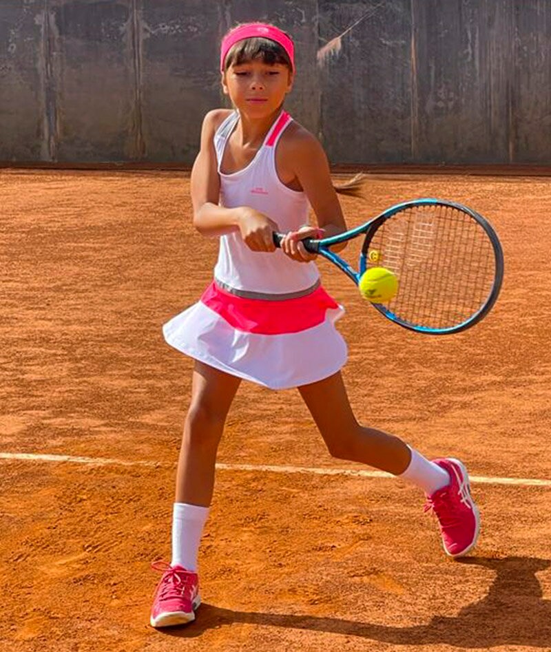 Girls Tennis Dress White Racerback Celine Girls Tennis Clothes Junior