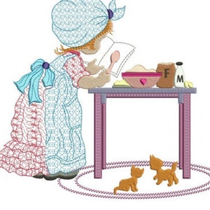 Sarah kay baking instant machine embroidery download 3 diff sizes 8x7 6x6 5x5 d134 image 1