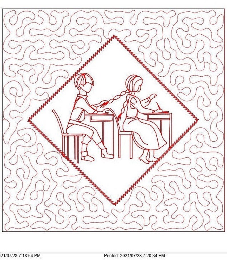 Anne of green gables block 8 (7x7inches) Anne of green gables block 8 (7x7inches)