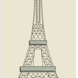 EIFFEL TOWER  machine EMBROIDERY instant download 3 different sizes (5x5&quot; 7x7 &quot;10x10&quot;hoop)d78