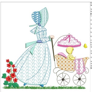 Southern belle machine embroidery instant download 5 different sizes (3,4X3.4   4X4 5x5 6x6  7X7 &quot; hoop)d196