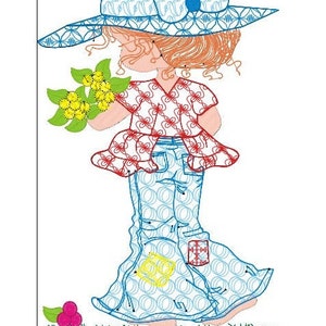 sarah kay machine embroidery download 5 different sizes (4x5 5x6 5x7&quot;hoop)d141