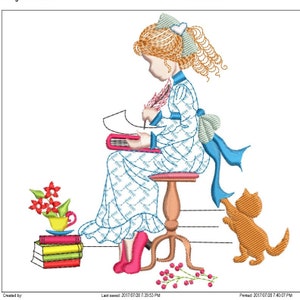 SARAH KAY machine embroidery download 4 diff sizes (3.5 X3.5      4x4    5X5    6X6)d140