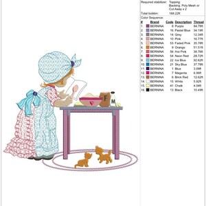 Sarah kay baking instant machine embroidery download 3 diff sizes 8x7 6x6 5x5 d134 image 2