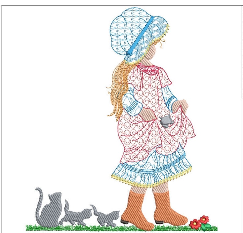 HOLLY HOBBIE Machine Embroidery Download 3 Diff Sizes 5x5  Etsy