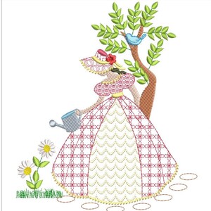 Southern belle machine embroidery download 5 diff sizes (3.4X3.4    4x4  5x5  6x6 7x7  )d195