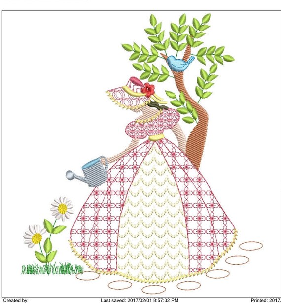 Southern belle machine embroidery download 5 diff sizes (3.4X3.4    4x4  5x5  6x6 7x7  )d195