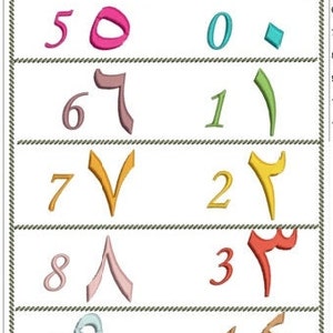 arabic  numbers machine embroidery download d50