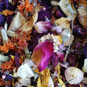 1 litre de confettis de fleurs séchées De vrais confettis de fleurs Confettis biodégradables Pétales de fleurs de filles Décor naturel Pétales de fleurs séchées