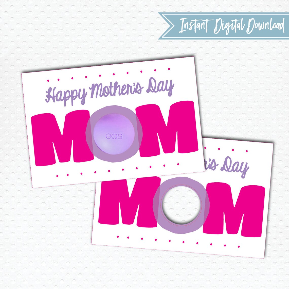 PRINTABLE Happy Mother's Day EOS Round Sphere Chapstick Lip Balm Card ...
