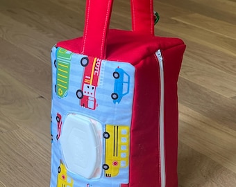 Pochette cacahuète dans les avions, les trains et les voitures - Sac pour bébés et tout-petits avec poignée, trou pour essuyer et porte-clés