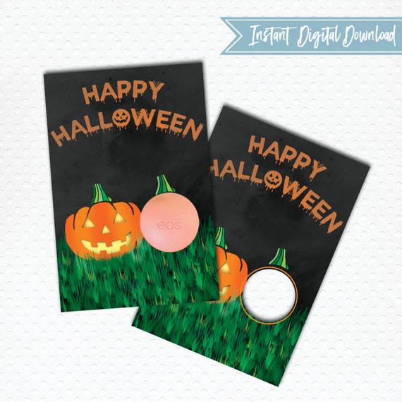 PRINTABLE Happy Halloween Pumpkin EOS Round Sphere Chapstick | Etsy PRINTABLE Happy Halloween Pumpkin EOS Round Sphere Chapstick | Etsy