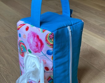 Pochette Candy and Sweets Peanut - Sac pour bébés et tout-petits avec poignée, trou pour le linge et porte-clés