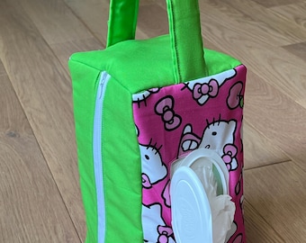 Pochette Hello Kitty Peanut - Sac pour bébés et tout-petits avec poignée, trou pour le linge et porte-clés