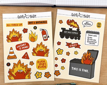 Alle Fired Up-stickers | Planner- en bullet journaling-stickers, 4,75x6,75"