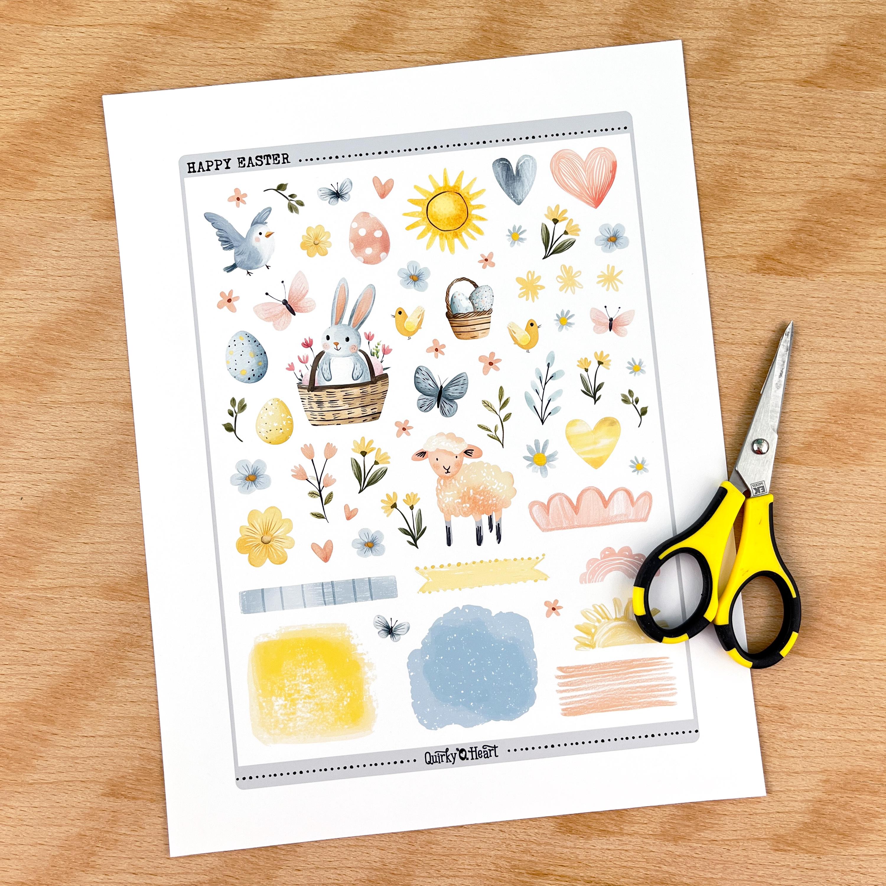 Happy Easter | Printable Stickers for Planning, Journaling ...