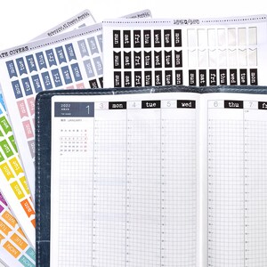 Printable Date Covers for Hobonichi Cousin A5 Weekly Planner Stickers ...