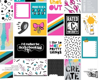 C is for Crafty Printable Journaling Cards for Scrapbooking, Art Journaling, Planners