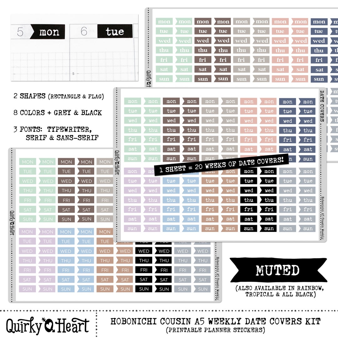 Free Printable Date Covers For Hobonichi Weeks Free Printable Date Covers For Hobonichi Weeks