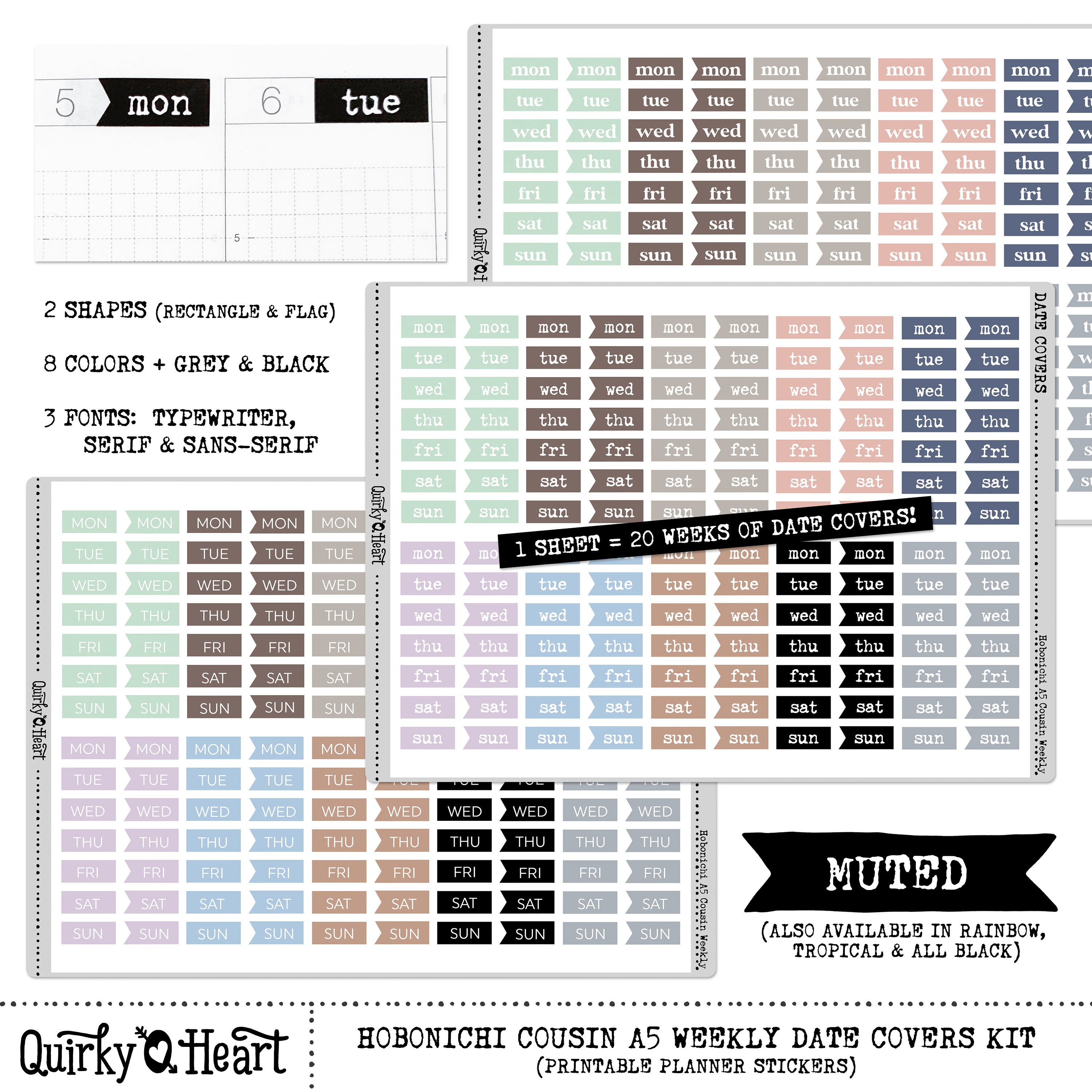 Printable Hobonichi Cousin Monthly Planner Stickers - To Be Read – Virgo  and Paper
