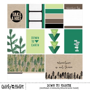 Cartes de journalisation imprimables réalistes pour le scrapbooking, la journalisation artistique, les agendas et la création
