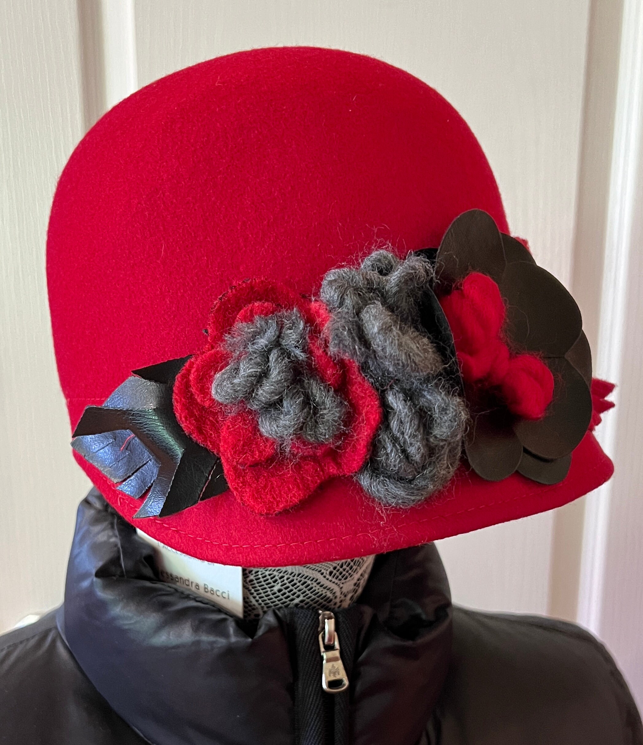 Alessandra Bacci Wool hat CLOCHE HAT ~ Alessandra Bacci 100% Wool Cloche Hat ~ New  main image 4