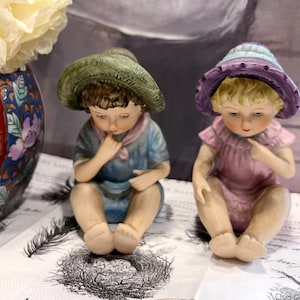 BISQUE BABIES ~ Piano Bisque Porcelain Baby Figurines, Excellent Condition, Girl or Boy, Each Sold Separately, 5 Inches Tall