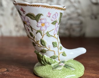 レア　ヴィンテージWong Lee 1895 天使の模様の花瓶/植木鉢　貫入入り レア ヴィンテージWong Lee 1895 天使の模様の花瓶/植木鉢 貫入入り