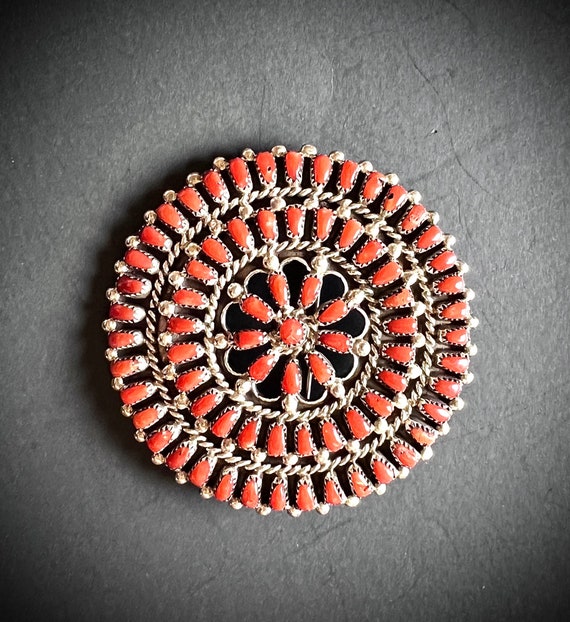 Red coral Needle Point Pendant & Brooch