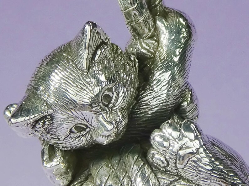 Curious Kitten Figurine in Lead Free PewterHandmade Pewter Etsy