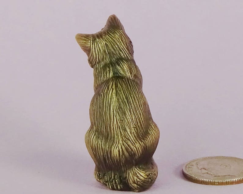 Sitting Cat Figurine Small Solid Bronze Cat Cat Lover Gift for Him or Her Small Bronze Cat Sculpture Cat of Mine Mini Cat Sculpture