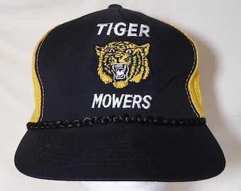 TIGER HAT // 6 panel snap back hat // 2 TONE