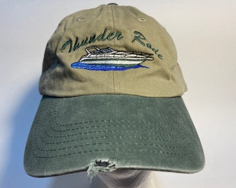 Speedboat Yacht Distressed Thunder Rode Hat