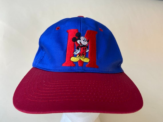 Blue // Red Mickey Mouse M Hat - Etsy