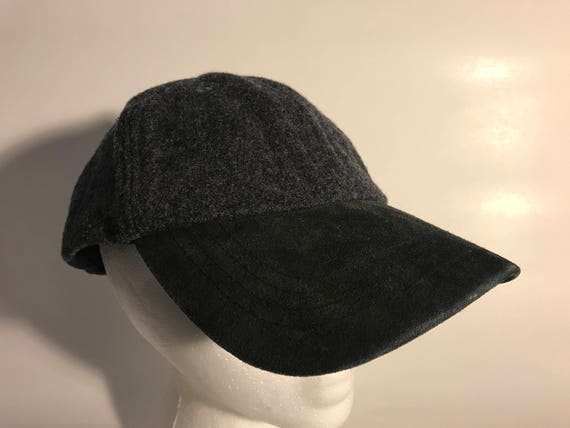wool baseball cap with suede brim