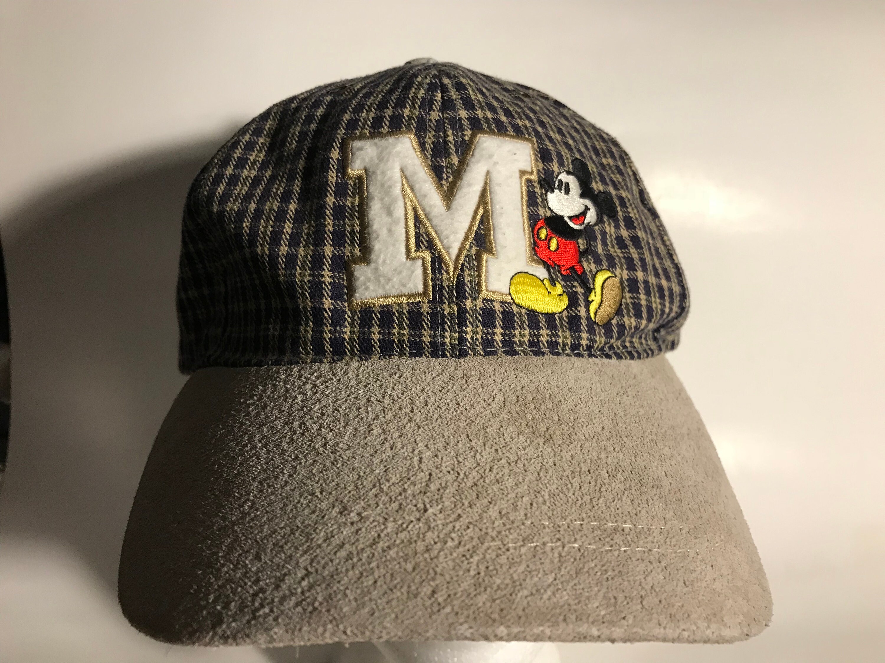 plaid mickey mouse hat