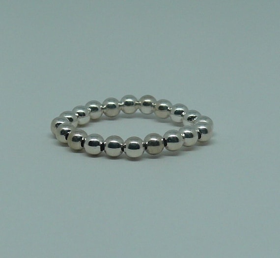 3mm Sterling Silver Beaded Ring