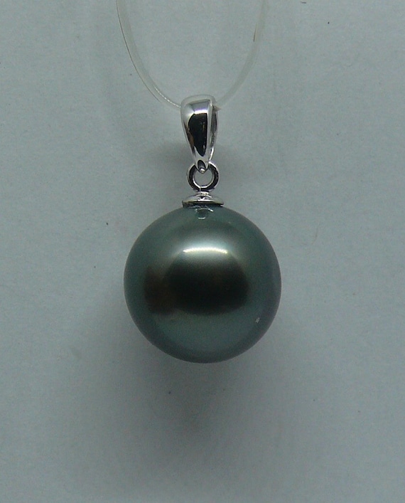 Tahitian 12.0 mm Pearl Pendant with 14k White Gold