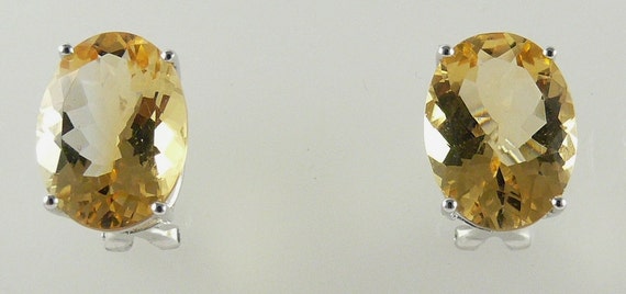 Citrine 15.65ct Earring 18k White Gold