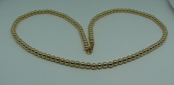 5mm 14k Gold-Filled Beaded Necklace 24" Long