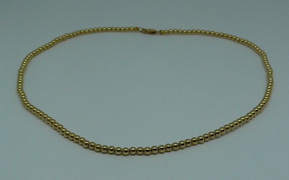 3mm 14k Gold-Filled Beaded Necklace 16" Long