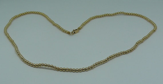 3 mm 14k Gold-Filled Beaded Necklace 20" Long