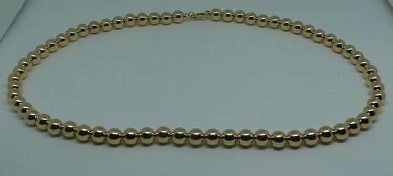 8mm 14k Gold-Filled Beaded Necklace 20" Long