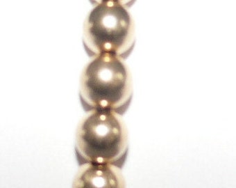 5mm 14k Gold Filled Beaded Bracelet 6.5" Long