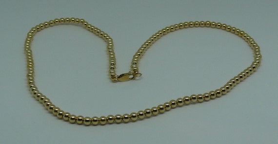 4mm 14k Gold-Filled Beaded Necklace 20" Long