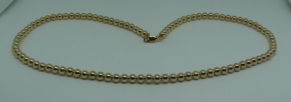 5mm 14k Gold-Filled Beaded Necklace 20" Long