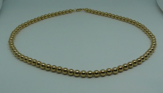 6mm 14k Gold-Filled Beaded Necklace 20" Long