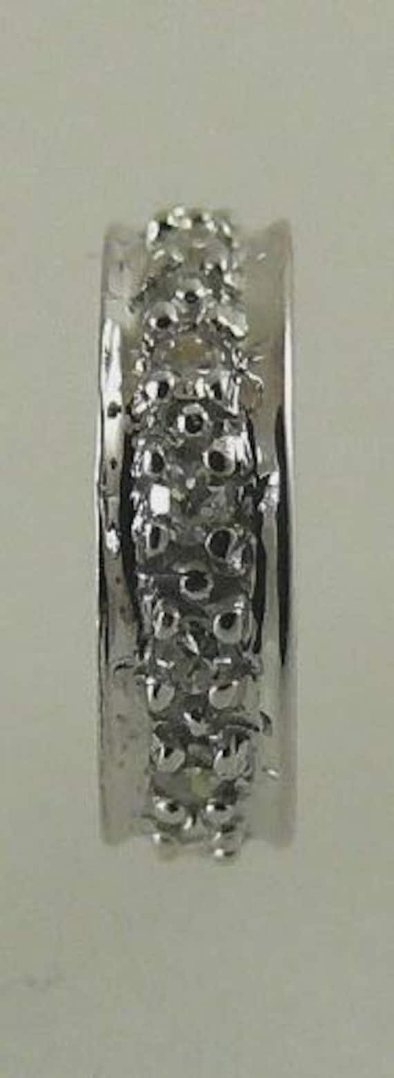 Diamond 0.06ct Rondel 14k White Gold 8 MM