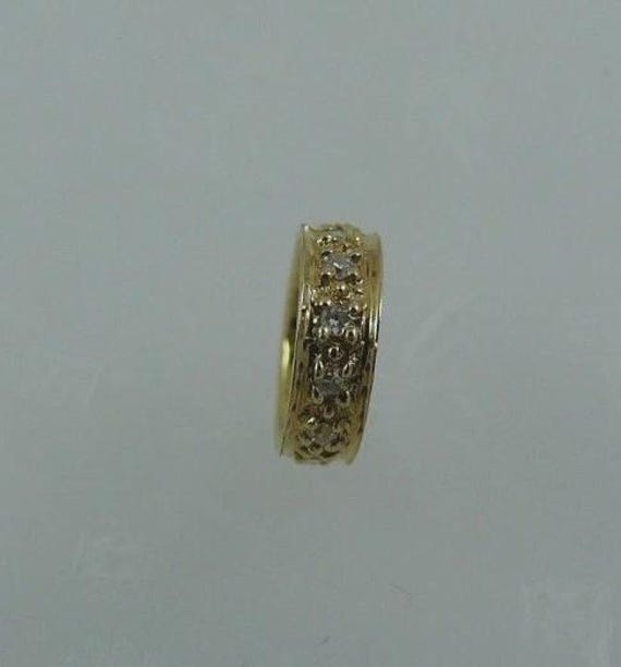 Diamond 0.05ct Rondel 14k Yellow Gold 7 MM