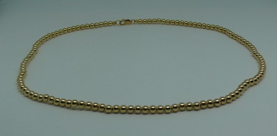 4mm 14k Gold-Filled Beaded Necklace 18" Long